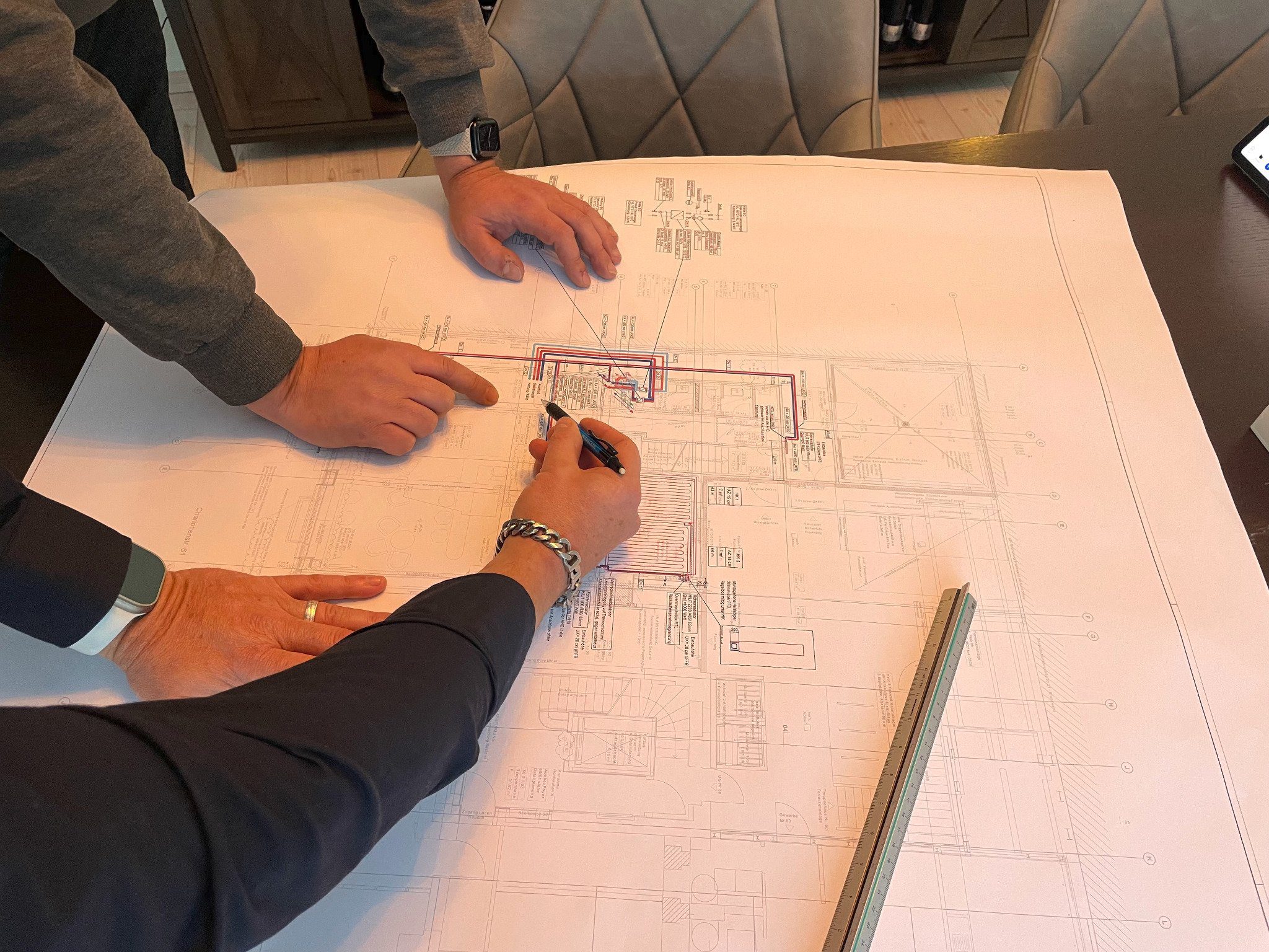 Technische Systemplanung HLS – CAD-Plan einer Heizungsanlage